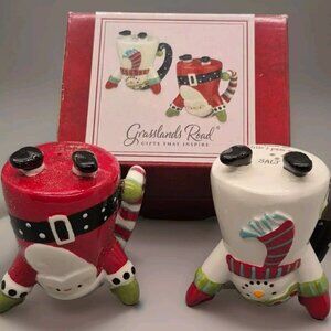 Grasslands Road Holiday Traditions Merry Mini Salt & Pepper Shakers Santa